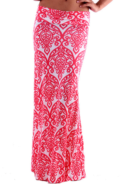 Neha Damask Maxi Skirt - More Colors - Click Image to Close