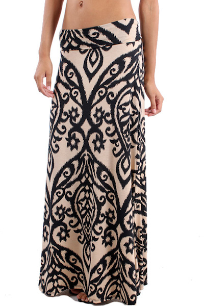 Zoryana Damask Maxi Skirt