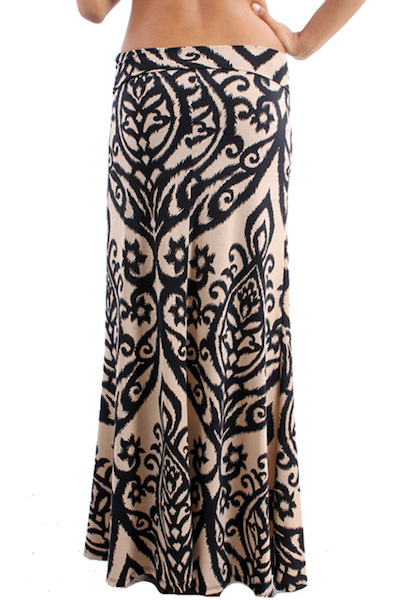 Zoryana Damask Maxi Skirt - Click Image to Close