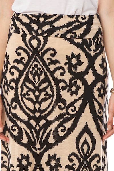 Zoryana Damask Maxi Skirt - Click Image to Close