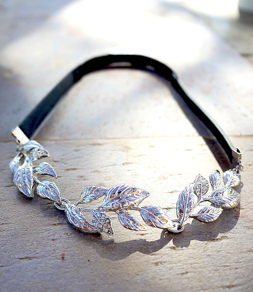 Crystal Leaf Headband - More Colors - Click Image to Close