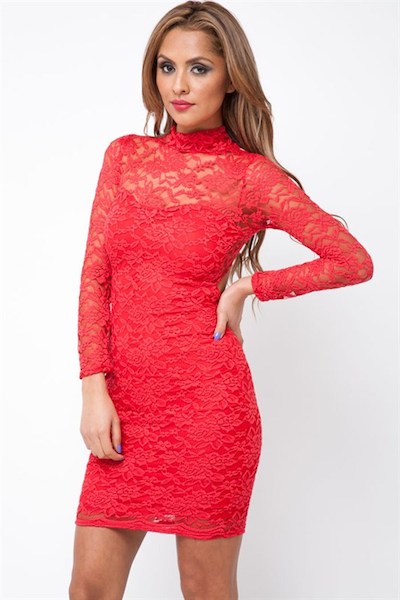 Kitsa Long Sleeve Lace Dress