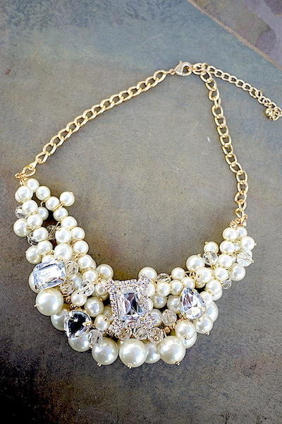 Siren Pearl & Crystal Necklace and Earring Set