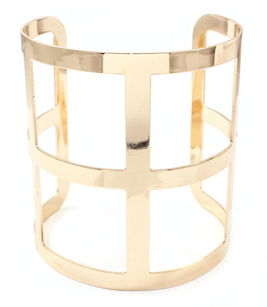 Cage Cutout Cuff Bracelet - More Colors - Click Image to Close