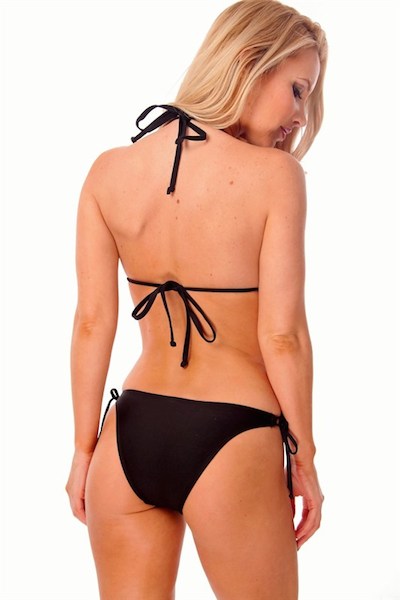 Black Fringe Monokini
