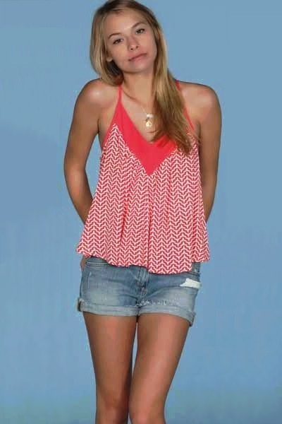 Lucy Love Lily Top - Shore Club Print - Click Image to Close