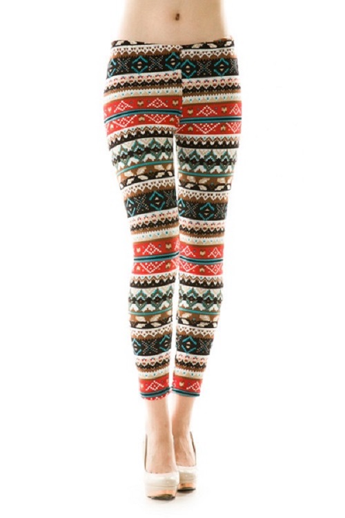 Anna Printed Fleece Leggings