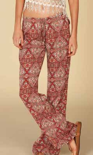 Lucy Love Crimson Palazzo Pants - Click Image to Close