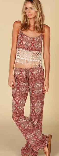 Lucy Love Crimson Palazzo Pants