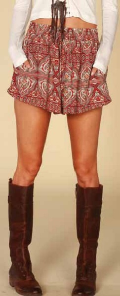 Lucy Love Peachskin Print Derby Skort