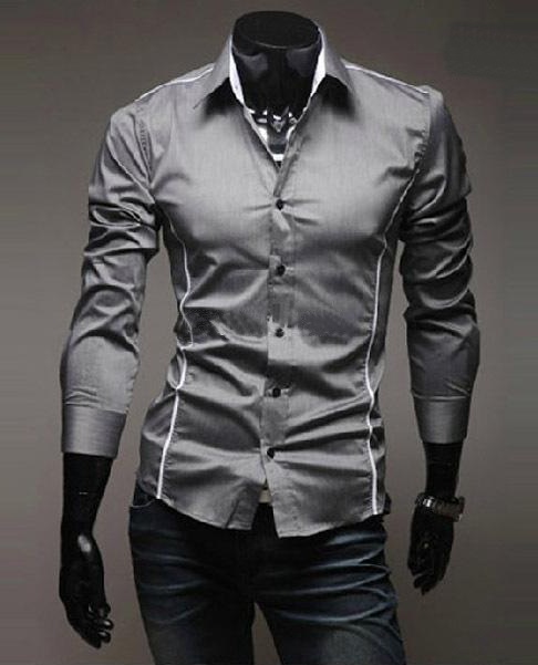 ZJ Designer Muscle Fit Dress Shirt - Click Image to Close