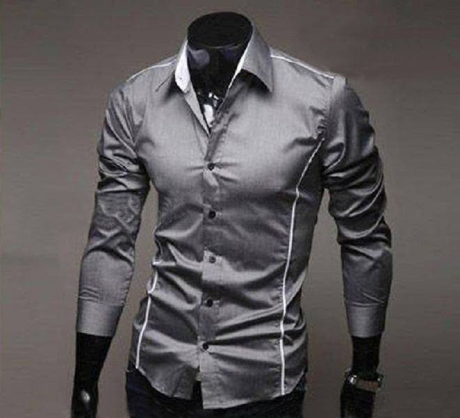 ZJ Designer Muscle Fit Dress Shirt - Click Image to Close