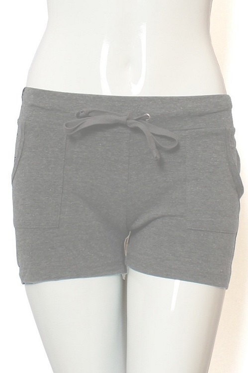 L Pocket Cotton Drawstring Shorts - More Colors - Click Image to Close