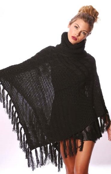 Anastasia Turtleneck Poncho - More Colors - Click Image to Close