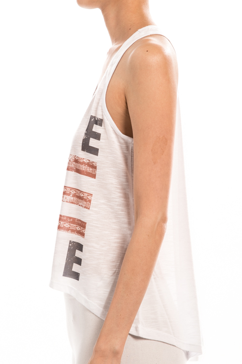 Live Free American Flag Burnout High Low Tank Top - Click Image to Close