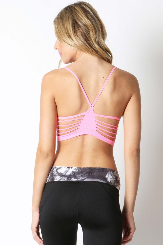 Ladder Cutout Back Bralette - More Colors - Click Image to Close