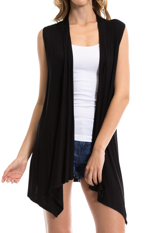 Handkerchief High Low Lightweight Vest - More Colors - Click Image to Close