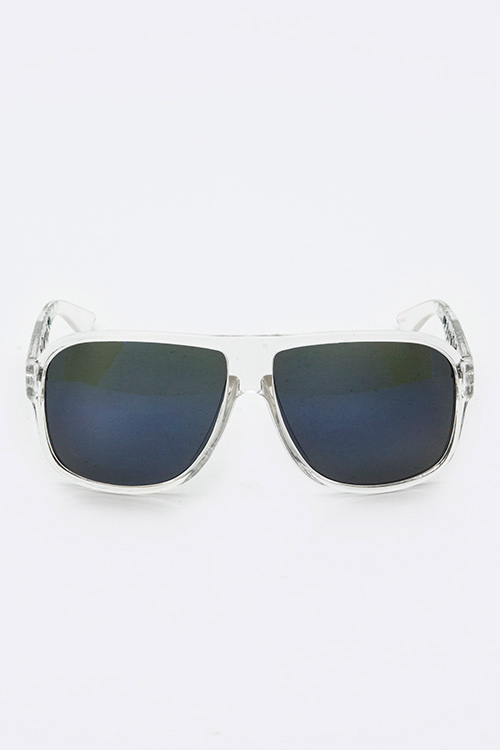 Clear Frame Color Tinted Iconic Sunglasses - More Colors - Click Image to Close