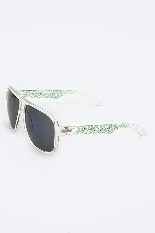 Clear Frame Color Tinted Iconic Sunglasses - More Colors