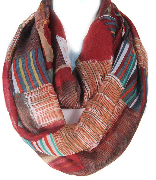 Maddox Patchwork Infinity Scarf - Click Image to Close