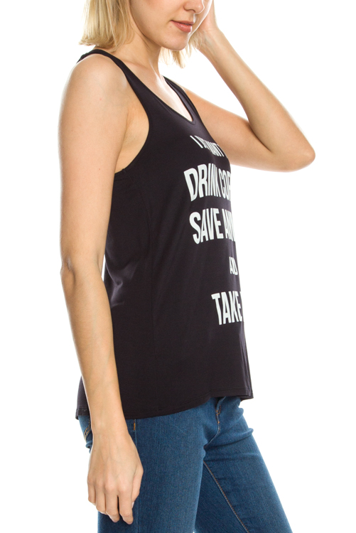 Drink Coffee Take Naps Tank Top - Click Image to Close