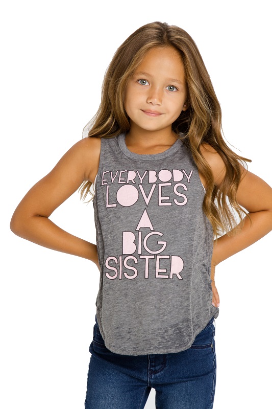 Everybody Loves a Big Sister Girls Muscle Tank - Click Image to Close