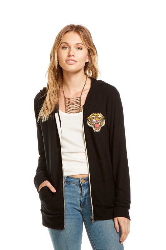 Chill Tiger Zip Up Hoodie - Click Image to Close