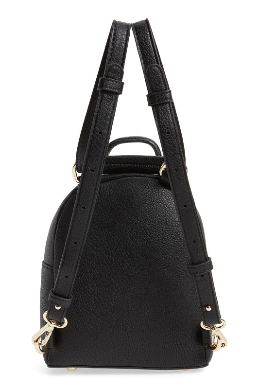 Mini Star Stud Faux Leather Backpack - Click Image to Close