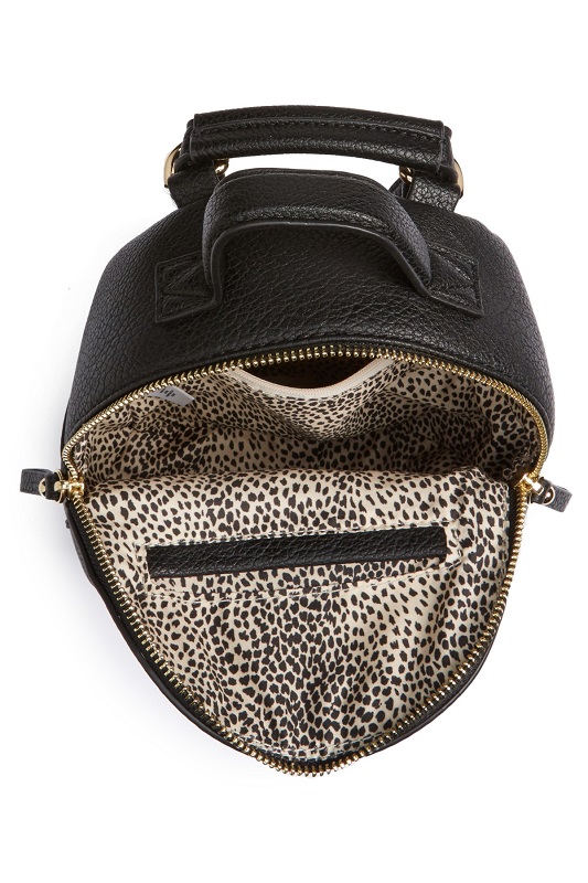 Mini Star Stud Faux Leather Backpack - Click Image to Close