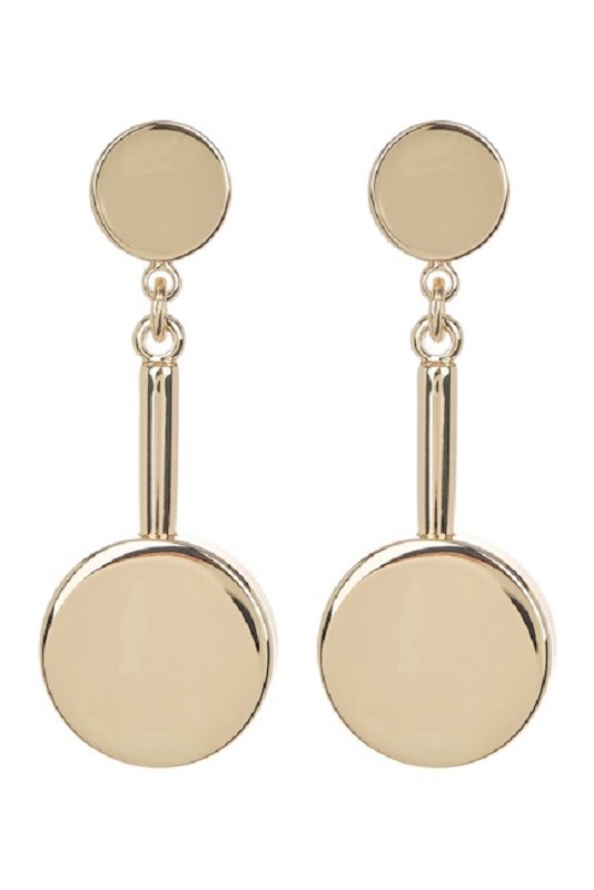 Double Disc Drop Earrings