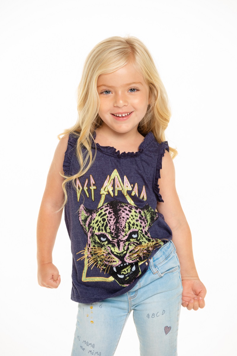 Def Leppard Girls Ruffle Flounce Tank - Click Image to Close