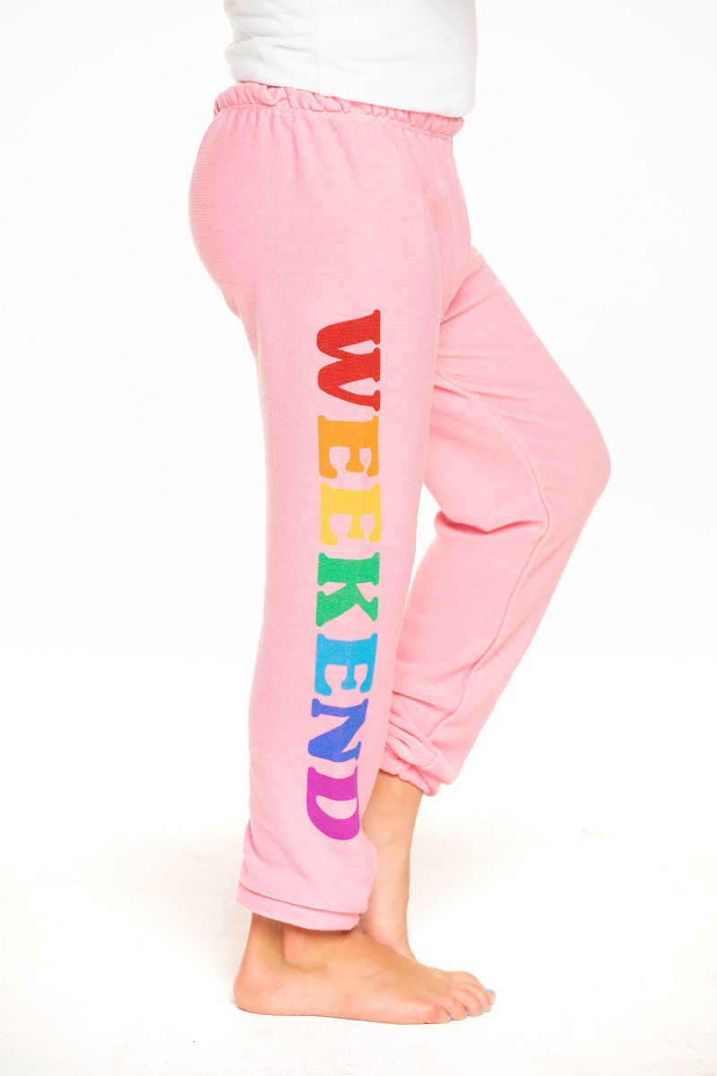 Weekend Rainbow Girls Cozy Knit Lounge Pant - Click Image to Close