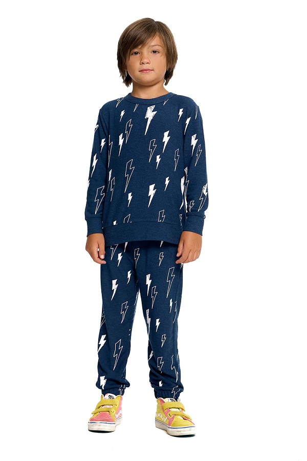 Blue Bolts Kids Jogger Pants - Click Image to Close