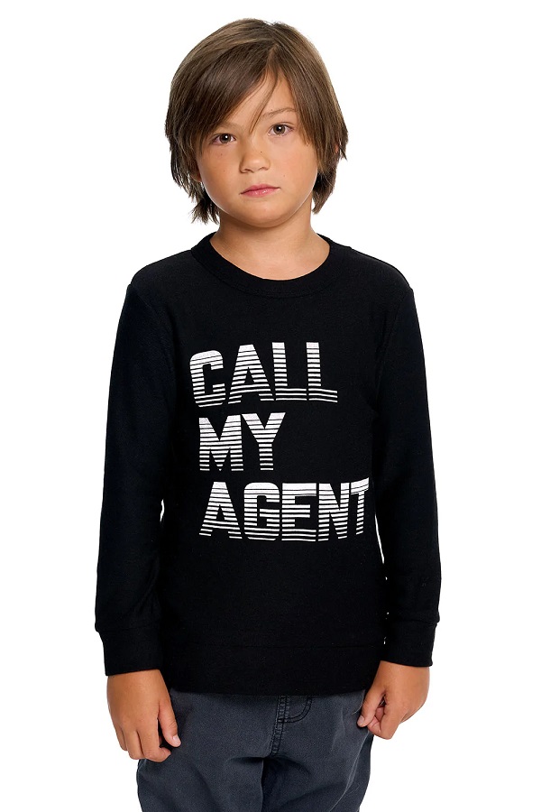 Call My Agent Kids Knit Pullover Sweatshirt